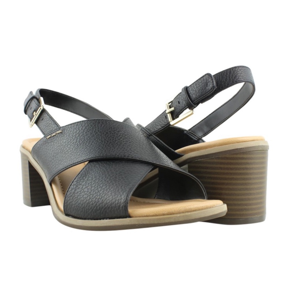 NEW Dr. Scholl’s Black Heel True Comfort Sandals
